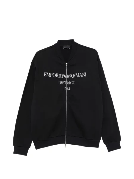 Φούτερ με φερμουάρ Emporio Armani με σχέδιο μπλε
