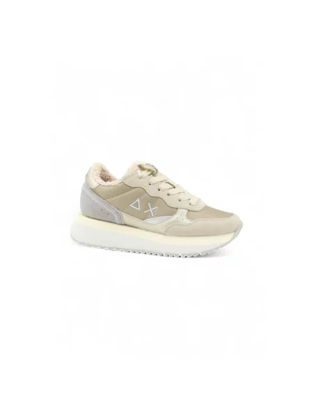 Sneakersy Sun68 typu teddy beżowe