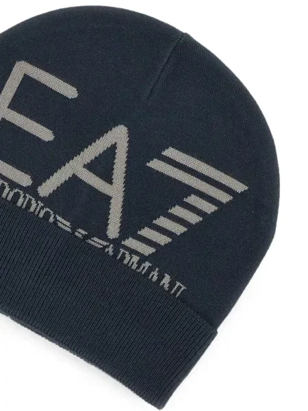 Jacquard kapa Ea7 Emporio Armani s autogramom plava