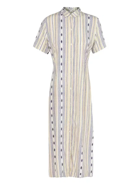 Sukienka koszulowa Lenny Niemeyer w paski z nadrukiem biała