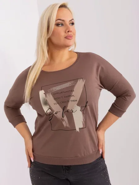 Bluză Fashionhunters maro