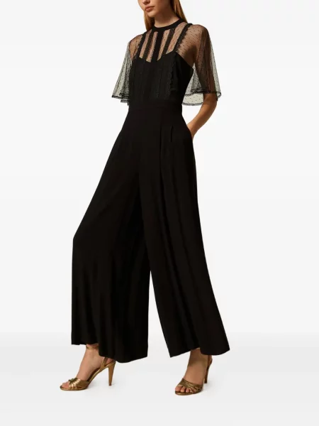 Salopetă Twinset din tul negru