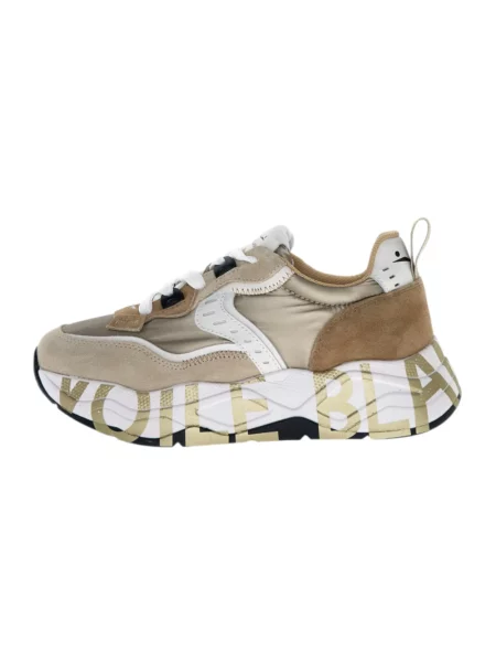 Sneakersy Voile Blanche skórzane beżowe