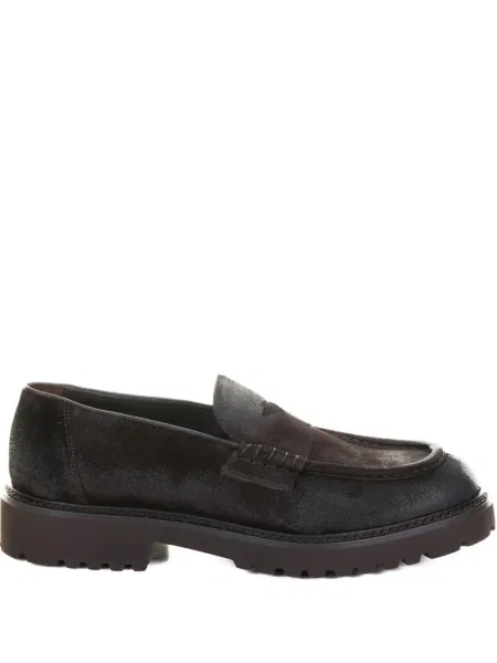 Pantofi loafer Doucal's din piele de căprioară maro