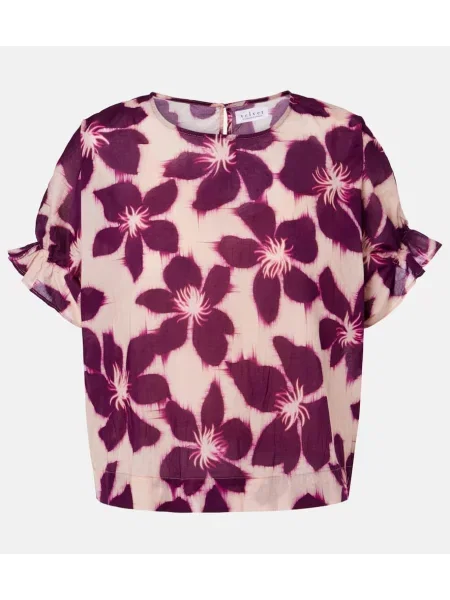 Bluză Velvet de catifea cu model floral