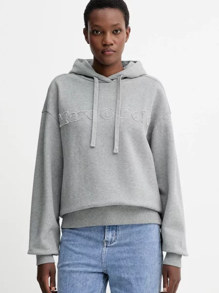 Marc O'Polo hanorac de cu glugă melanj gri