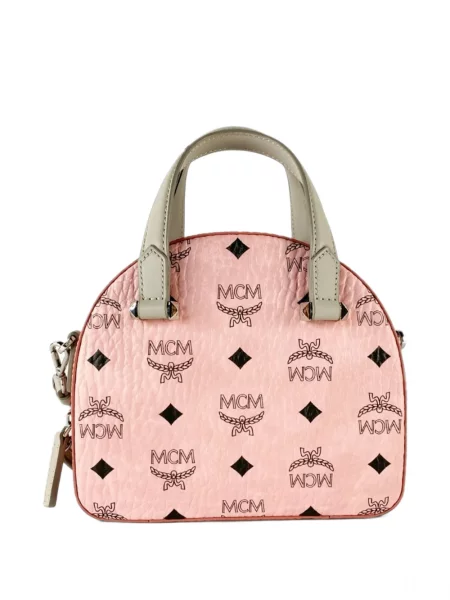 Geantă shopper Mcm cu imagine roz