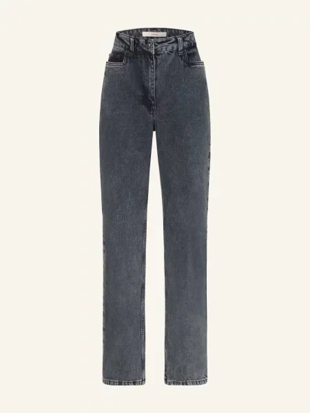 Remain Jeansy Straight schwarz czarne