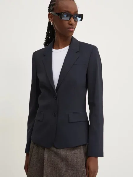 HUGO Marynarka Aredana Kobiety Sztuczne włókno niebieski jednolity 34 granatowa