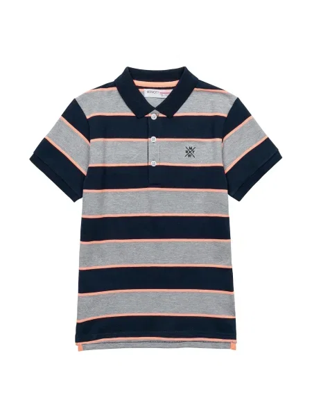 MINOTI Tricou albastru portocaliu gri