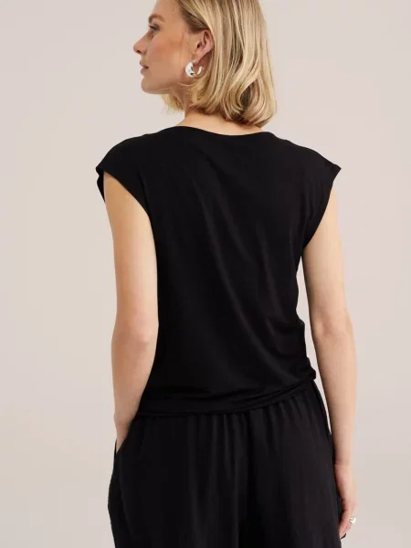WE Fashion Top fekete