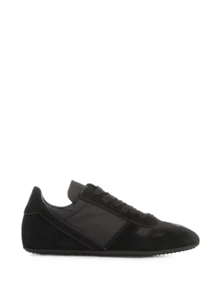 Sneakerși Rick Owens din piele de căprioară negru