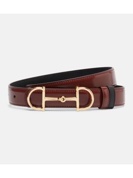 Cu centură reversibil curea Gucci din piele maro