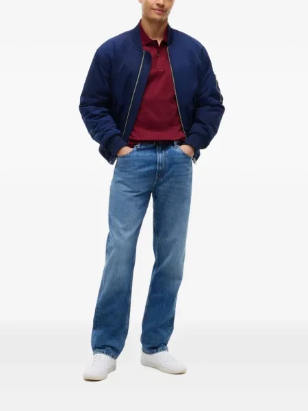 Lung tricou polo Tommy Hilfiger roșu