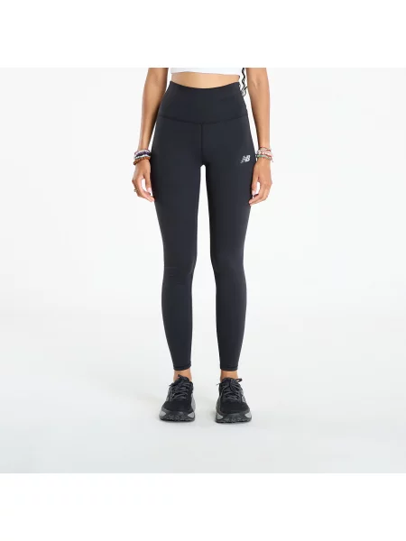 Női futó leggings New Balance Harmony High Rise fekete. Méret: L fekete