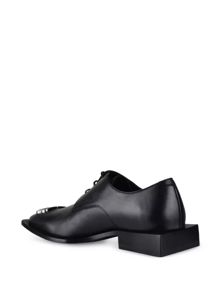 Derby Balenciaga s hranatými špičkami s autogramem černý