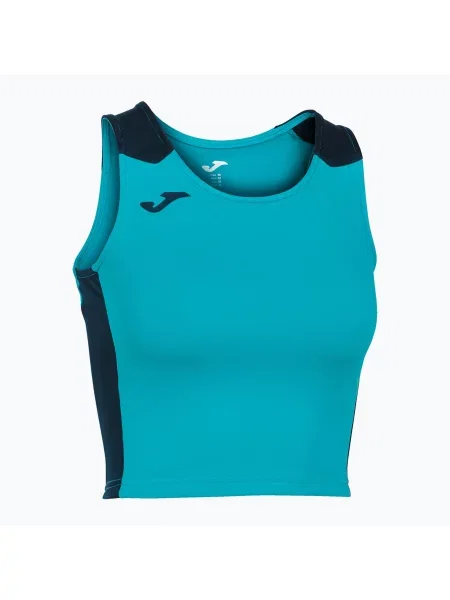 Дамска тениска за бягане Joma Record II Top turquoise/navy синьо
