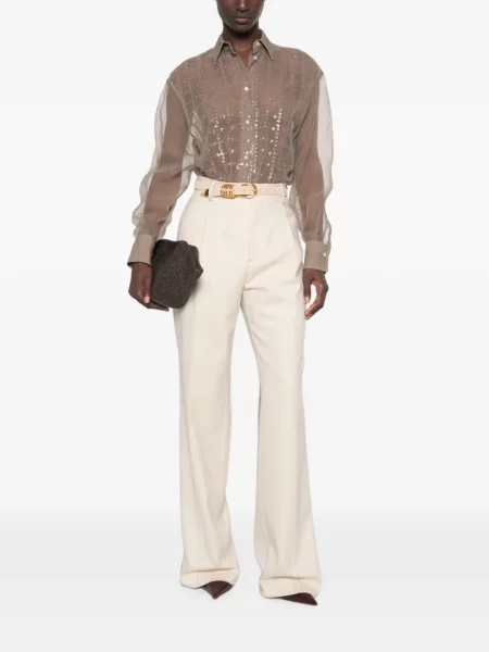 Pantaloni Berwich cu model herringbone