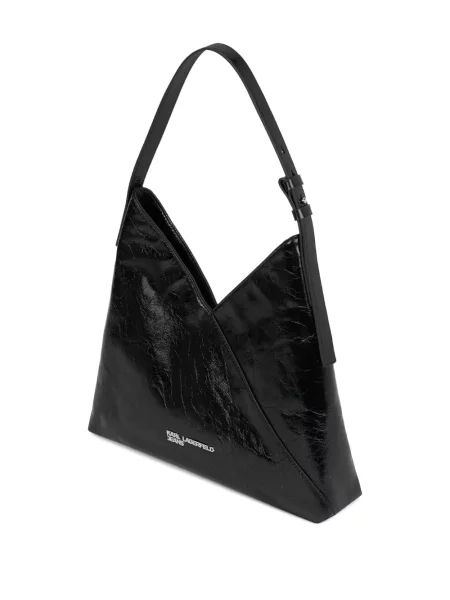 Geanta de piele Karl Lagerfeld Jeans din piele mini negru