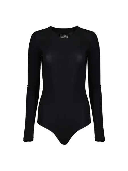 Body Mm6 Maison Margiela z długim rękawem czarny