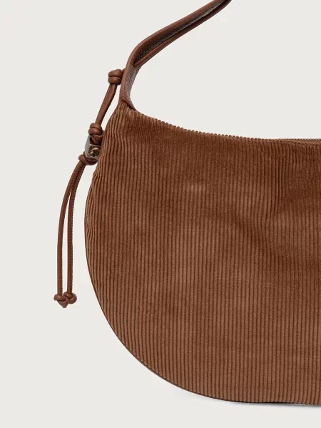 Geanta hobo Coccinelle de catifea maro