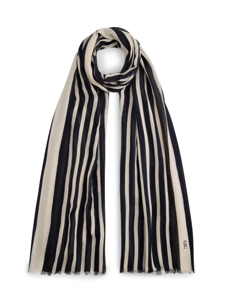 TOMMY HILFIGER Šal svijetlobež / morsko plava