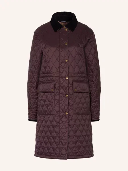 Barbour Prošívaný Kabát Rosamund Quilt tmavě hnědá černá