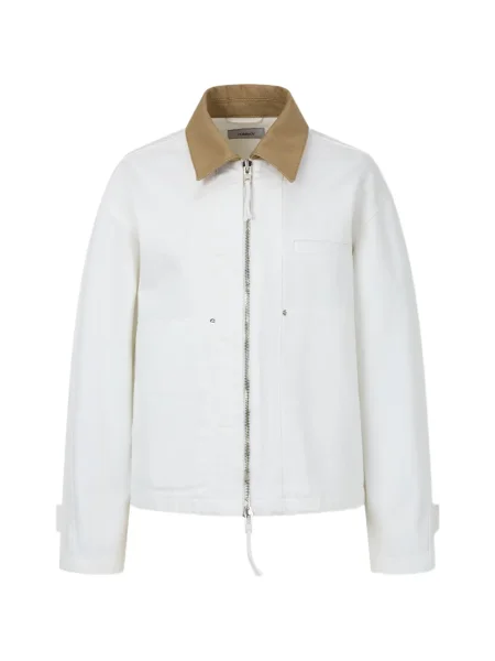 Gulerat geacă de blugi Tomboy alb