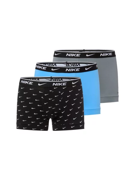 Nike Bokserki w Mężczyźni czarny|szary|niebieski wzorzysty M czarne