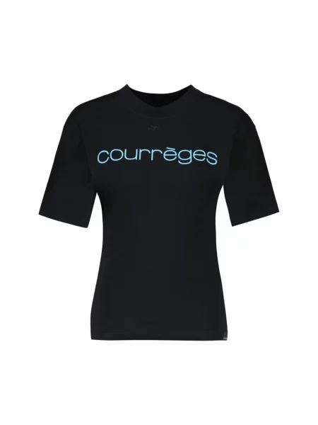 Koszulka Courreges z nadrukiem czarna