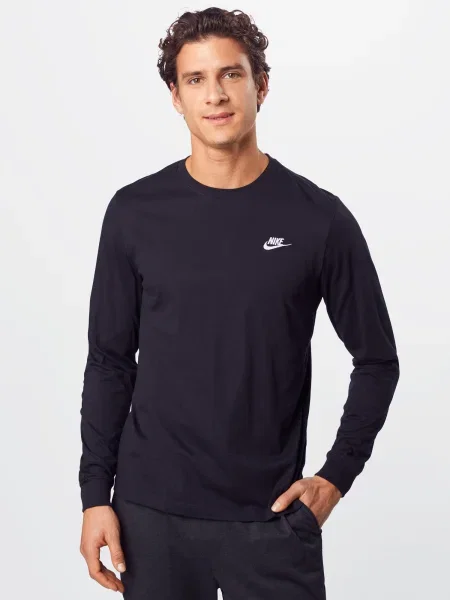 Nike Sportswear Majica Club črna bela