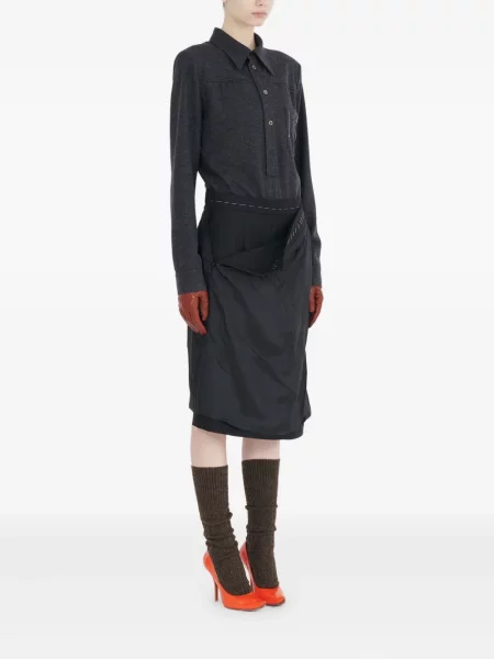 Rochie maxi Maison Margiela până la genunchi de costum negru