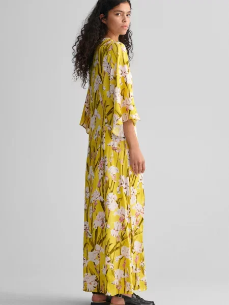 Платье Gant с принтом желтое