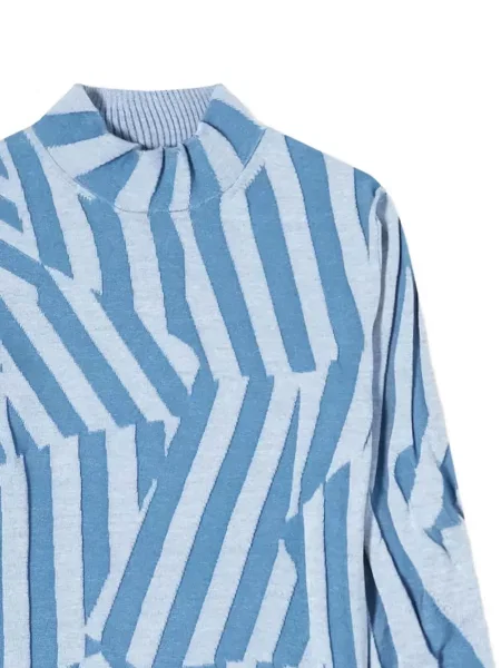 Sweter Kenzo w paski niebieski