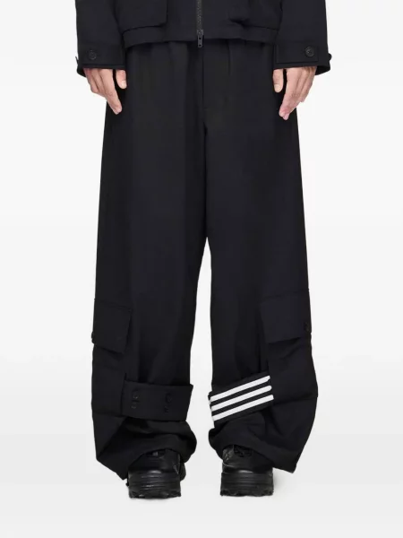 Pantaloni Y-3 cu dungi negru