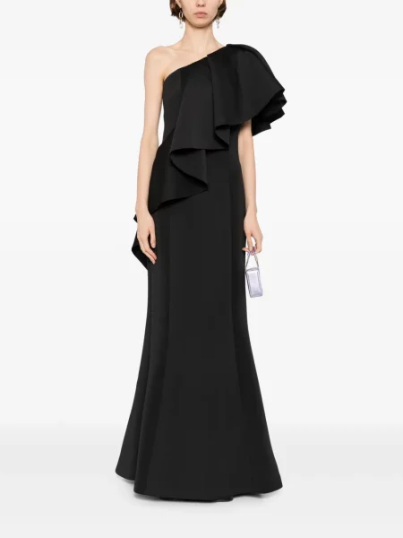Rochie Saiid Kobeisy cu volane de costum negru