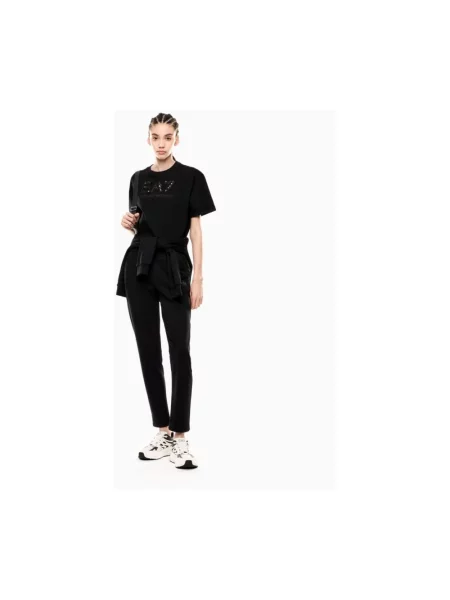 Spodnie Emporio Armani Ea7 z logo czarne