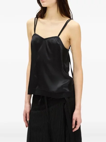 Maiou Ann Demeulemeester de mătase negru