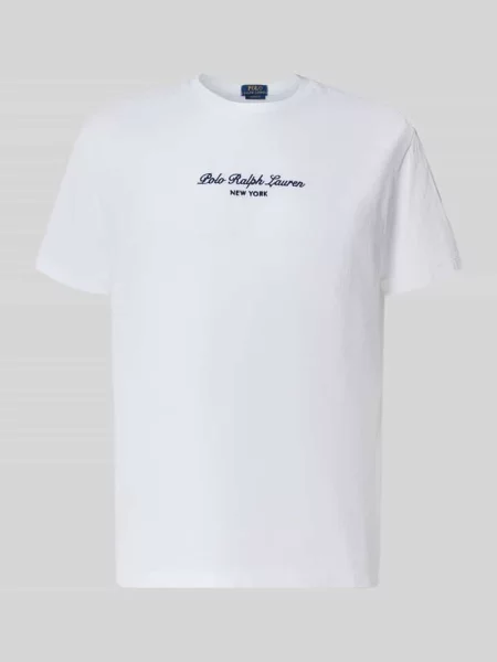 T-shirt o kroju regular fit z czystej bawełny Polo Ralph Lauren biała