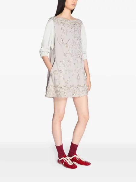 Rochie mini Dries Van Noten cu mărgele de costum mini