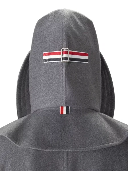 Palton Thom Browne cu glugă gri