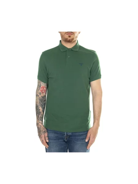 Lekka koszulka polo Barbour zielona
