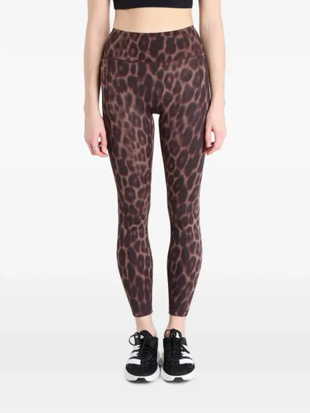 Pantaloni scurți Adidas cu imagine cu model leopard negru
