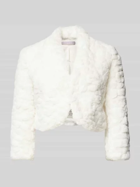 Żakiet krótki o kroju regular fit z imitacji futra Christian Berg Cocktail