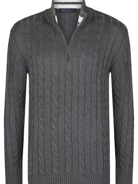 Felix Hardy Pulover antracit siva
