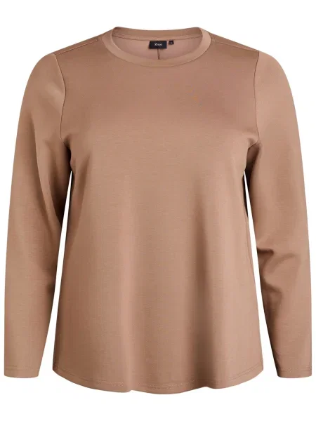 Zizzi Bluza MONA svetlo rjava