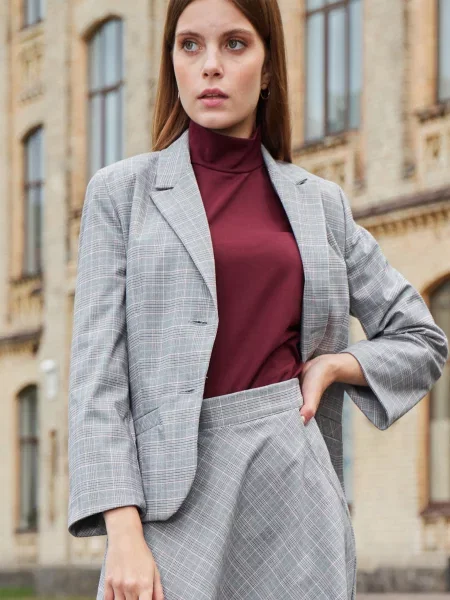 Жакет LadyLike бавовна/поліестер сірий