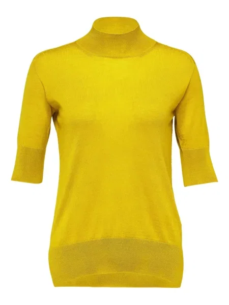 Pulover Jil Sander scurt galben