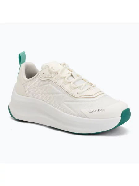 Încălțăminte pentru bărbați Calvin Klein Volumax Chunky Runner Trainers white/marshmallow/street green alb