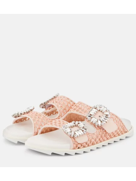 Sandale Roger Vivier de cristal roz